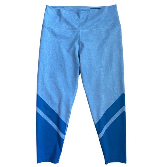 Aerie Color-block 7/8‎ Multi-Blue Leggings Size XL - Picture 2 of 8